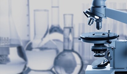 Modern biotechnology scientific research equipment, microscope