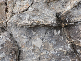 Abstract Rough Fractured Natural Coastal Rock Face