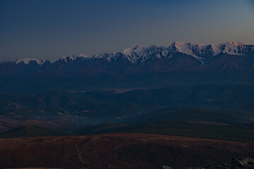 sunrise in the mountains