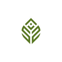 Initial Letter ASS Leaf Logo Design vector