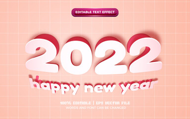happy new year paper cut origami 3d editable text effect