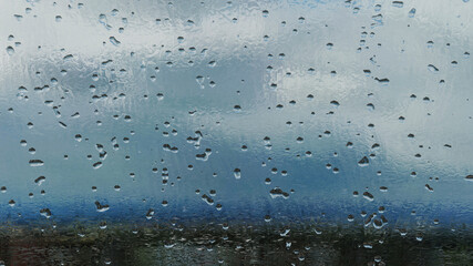 3D rendering Raindrops on the window
