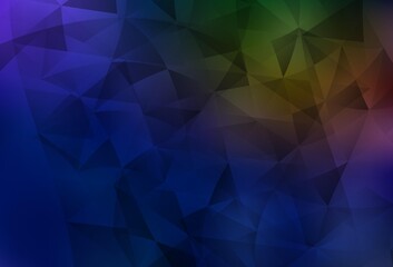 Obraz premium Dark Blue, Yellow vector background with polygonal style.