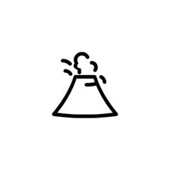Volcano Eruption Nature Monoline Symbol Icon Logo for Graphic Design, UI UX, Game, Android Software, and Website.