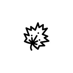 Autumn Maple Leaf Nature Monoline Symbol Icon Logo for Graphic Design, UI UX, Game, Android Software, and Website.