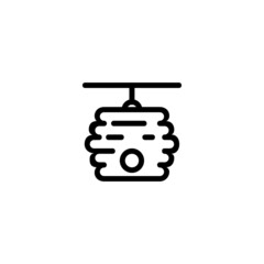 Bee Hive Nature Monoline Symbol Icon Logo for Graphic Design, UI UX, Game, Android Software, and Website.