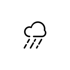 Rain Nature Monoline Symbol Icon Logo for Graphic Design, UI UX, Game, Android Software, and Website.