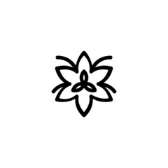 Saffron Nature Monoline Symbol Icon Logo for Graphic Design, UI UX, Game, Android Software, and Website.