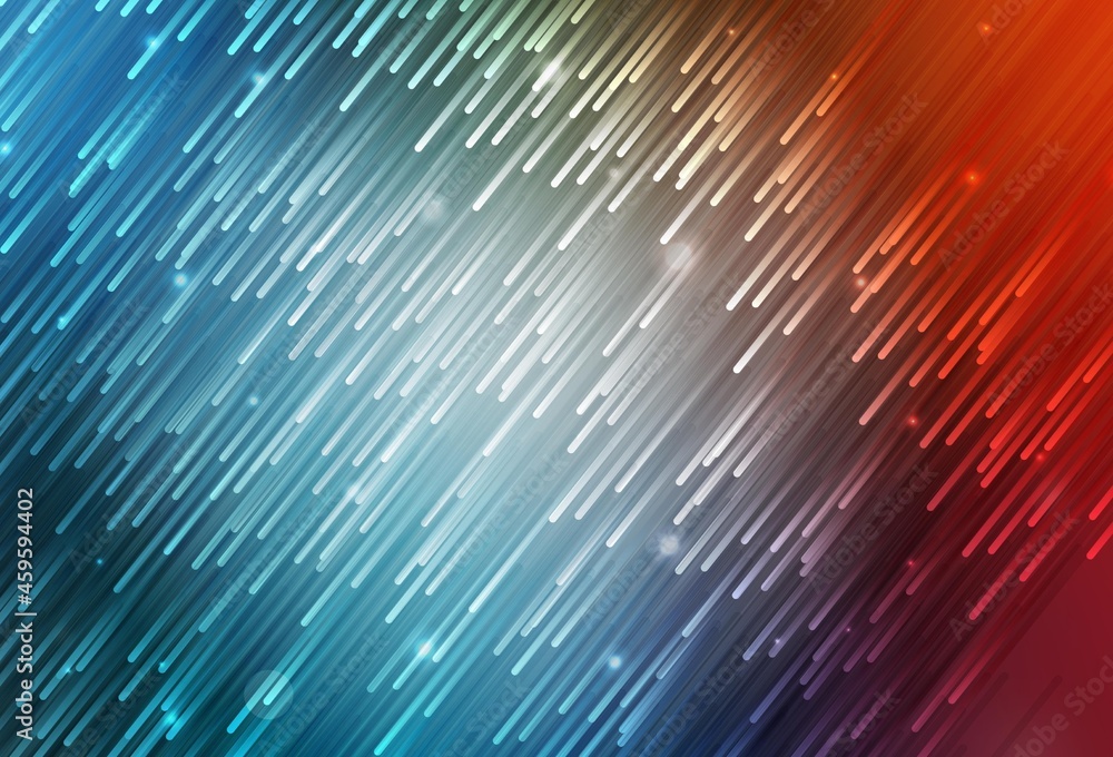 Poster light blue, red vector pattern with sharp lines.