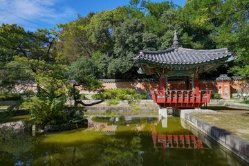 Fototapeta na wymiar 韓国風庭園の情景＠大阪