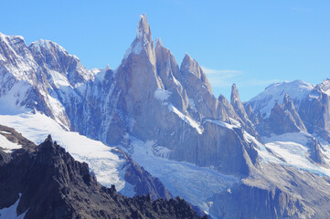 View of Cerro Torre mountain. Los Glaciares National park.