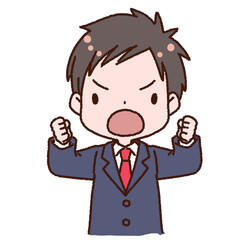 励ます、鼓舞するサラリーマン男性