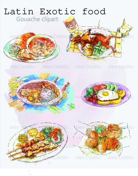 Latin exotic food