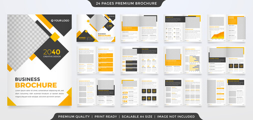 a4 corporate brochure template with minimalist and modern style use for business profile and presentation