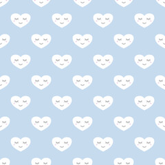 Hearts cartoon cute pastel seamless pattern. for background, valentine, illustration, wallpaper, wrapping paper, fabric