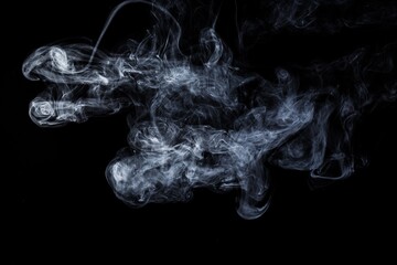 Isolated image of smoke on blue background