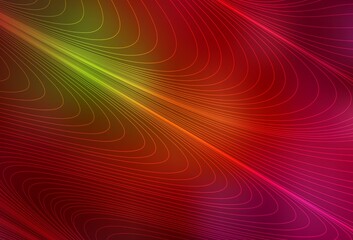 Dark Green, Red vector background with stright stripes.