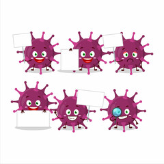 Coronaviridae cartoon in character bring information board