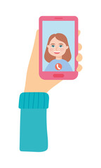 hand holding a cellphone