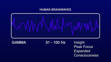 Gamma Human Brain Waves Diagram Illustration Animation