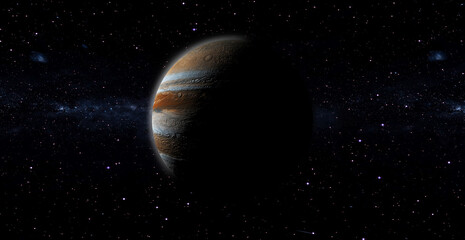 Obraz na płótnie Canvas Planet Jupiter 4K 3D Rendering