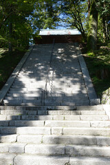 比叡山延暦寺　東塔　文殊楼の石段　滋賀県大津市坂本