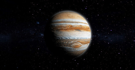 Planet Jupiter 4K 3D Rendering - obrazy, fototapety, plakaty