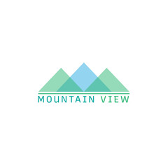 mountain view logo design vector, nature element logo design template	