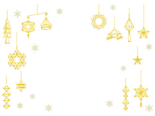 クリスマスのヒンメリ（フレーム真鍮）