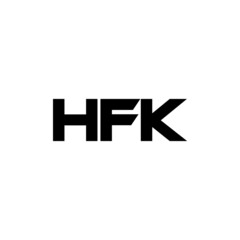 HFK letter logo design with white background in illustrator, vector logo modern alphabet font overlap style. calligraphy designs for logo, Poster, Invitation, etc.