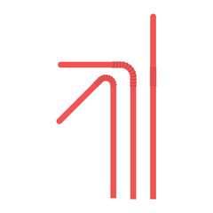 Drinking straws set isolated on a white background. Vector illustration