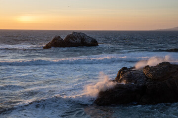 sunset over the sea