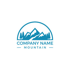 mountain landscape shilouette logo design