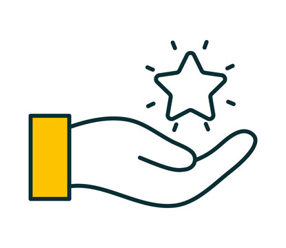 hand with star