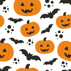 Halloween seamless pattern. Vector illustration