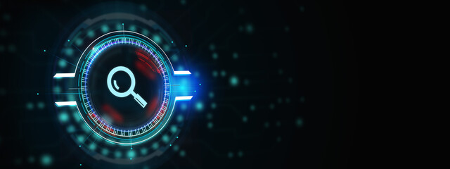 Search button. Searching Browsing internet data information networking concept. Just push the button. 3d illustration