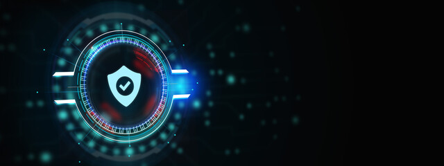Cyber security data protection business technology privacy concept.  3d illustration