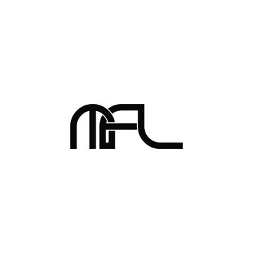 mfl initial letter monogram logo design
