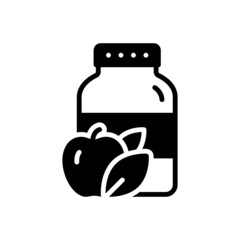 Black solid icon for supplement