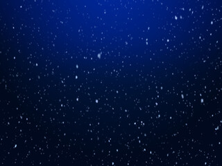 Naklejka na ściany i meble Falling snow in the night sky. Winter snowy background.