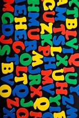Foam Toy Letters Close-up