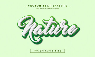 3D nature text effect - 100% editable eps file	