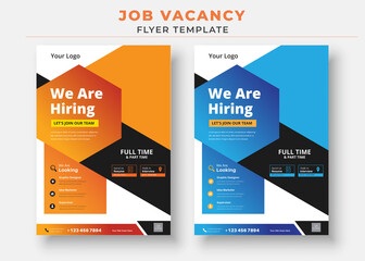 Job Vacancy Flyer Template, We are Hiring job Flyer Template