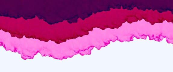 Clean triple abstract background made with alcohol ink technique, minimal and clear, smoke texture, liquid wallpaper for print, white copy space	
