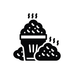 Black solid icon for contamination