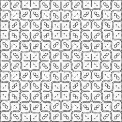 Vector pattern with symmetrical elements . Repeating geometric tiles from striped elements. black patterns.