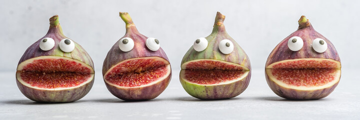 Spooky figs monsters for Halloween party