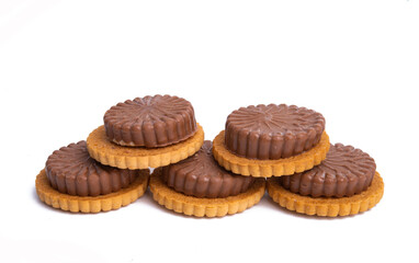 cookies with chocolate isolated