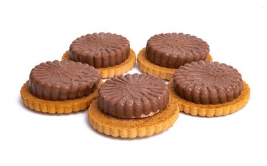 cookies with chocolate isolated