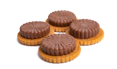 cookies with chocolate isolated